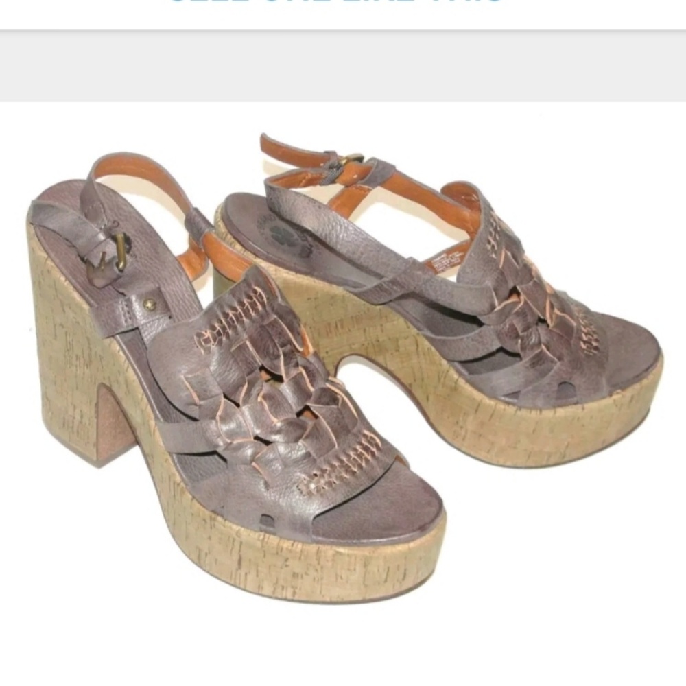 Lucky Brand Teri Cork Platform Wedge Size 7.5